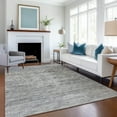 thumbnail image 1 of Addison Rugs Mayfield Washable Transitional Horizontal Bars Silver Rectangle Rug, 2'6" x 3'10", 1 of 6