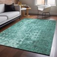 thumbnail image 1 of Addison Rugs Mayfield Washable Transitional Ikat Teal Rectangle Rug, 3' x 5', 1 of 6