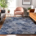 thumbnail image 1 of Addison Rugs Mayfield Washable Transitional Modern Blue Rectangle Rug, 3' x 5', 1 of 6