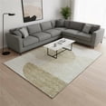 thumbnail image 1 of HomeRoots 655817 9 x 12 ft. Brown & Ivory Geometric Transitional Washable Machine Made Rectangle Area Rug with UV Protection, 1 of 9