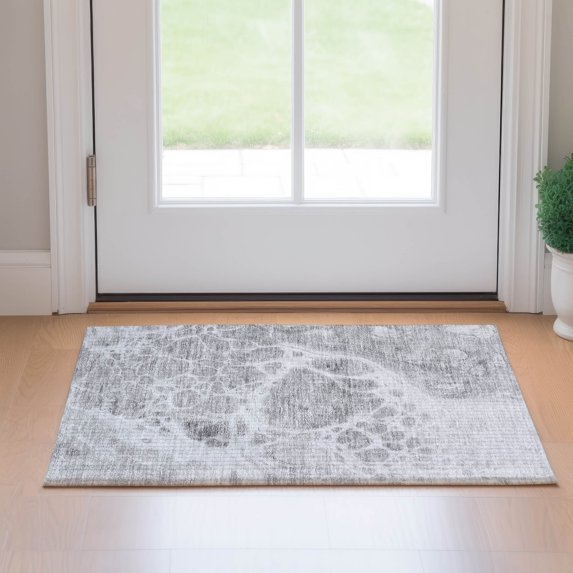 Addison Rugs Mayfield Washable Transitional Modern Gray Rectangle Rug, 1'8" x 2'6"