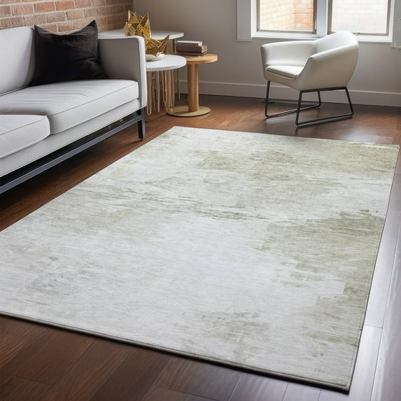 Addison Rugs Mayfield Washable Transitional Modern Ivory Rectangle Rug, 10' x 14'