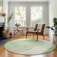 thumbnail image 1 of Addison Rugs Mayfield Washable Transitional Modern Olive Round Rug, 8' x 8', 1 of 5