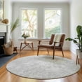 thumbnail image 1 of Addison Rugs Mayfield Washable Transitional Modern Silver Round Rug, 8' x 8', 1 of 5