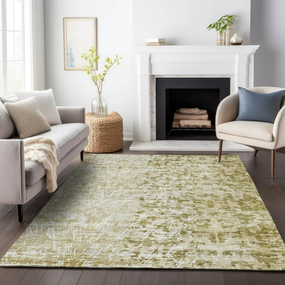 Addison Rugs Mayfield Washable Transitional Modern Taupe Rectangle Rug, 10' x 14'