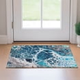 thumbnail image 1 of Addison Rugs Mayfield Washable Transitional Modern Teal Rectangle Rug, 1'8" x 2'6", 1 of 5