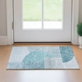 thumbnail image 1 of Addison Rugs Mayfield Washable Transitional Modern Teal Rectangle Rug, 1'8" x 2'6", 1 of 5