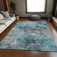 thumbnail image 1 of Addison Rugs Mayfield Washable Transitional Modern Teal Rectangle Rug, 10' x 14', 1 of 6