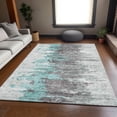 thumbnail image 1 of Addison Rugs Mayfield Washable Transitional Modern Teal Rectangle Rug, 2'6" x 3'10", 1 of 6
