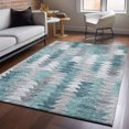 thumbnail image 1 of Addison Rugs Mayfield Washable Transitional Modern Teal Rectangle Rug, 3' x 5', 1 of 6