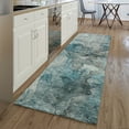 thumbnail image 1 of Addison Rugs Mayfield Washable Transitional Modern Teal Runner Rug, 2'3" x 7'6", 1 of 5