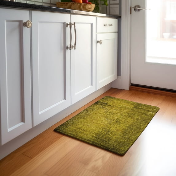 Addison Rugs Mayfield Washable Transitional Organic Gold Rectangle Rug, 1'8" x 2'6"