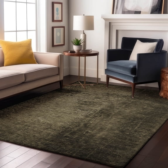 Addison Rugs Mayfield Washable Transitional Organic Gray Rectangle Rug, 10' x 14'