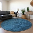 thumbnail image 1 of Addison Rugs Mayfield Washable Transitional Organic Navy Round Rug, 8' x 8', 1 of 5