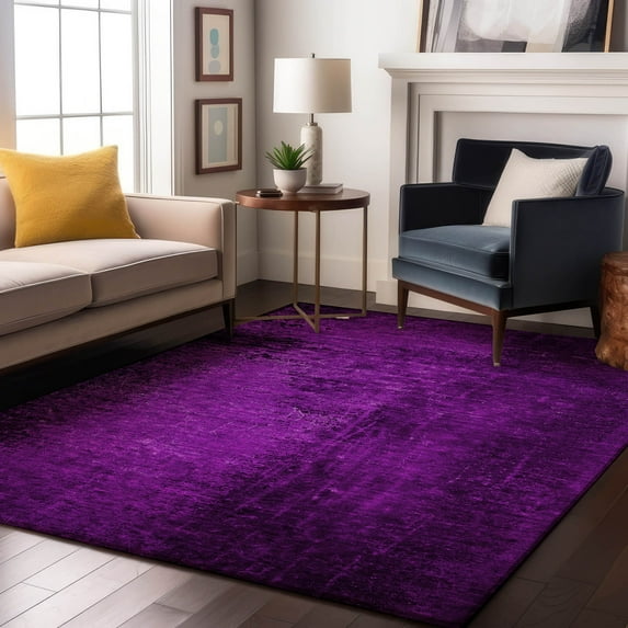 Addison Rugs Mayfield Washable Transitional Organic Purple Rectangle Rug, 2'6" x 3'10"