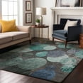 thumbnail image 1 of Addison Rugs Mayfield Washable Transitional Organic Teal Rectangle Rug, 10' x 14', 1 of 6