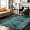 thumbnail image 1 of Addison Rugs Mayfield Washable Transitional Organic Teal Rectangle Rug, 5' x 7'6", 1 of 6