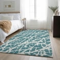 thumbnail image 1 of Addison Rugs Mayfield Washable Transitional Organic Teal Rectangle Rug, 9' x 12', 1 of 6