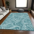 thumbnail image 1 of Addison Rugs Mayfield Washable Transitional Paisley Turquoise Rectangle Rug, 9' x 12', 1 of 6