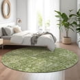 thumbnail image 1 of Addison Rugs Mayfield Washable Transitional Panel Aloe Round Rug, 8' x 8', 1 of 5