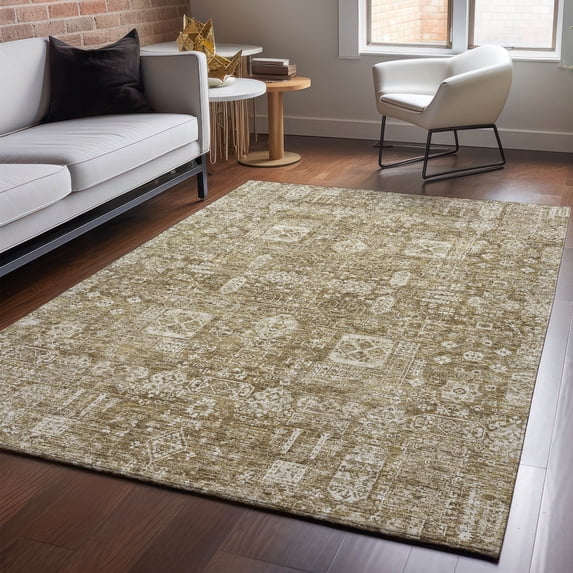 Addison Rugs Mayfield Washable Transitional Panel Brown Rectangle Rug, 2'6" x 3'10"