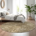 thumbnail image 1 of Addison Rugs Mayfield Washable Transitional Panel Brown Round Rug, 8' x 8', 1 of 5