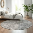 thumbnail image 1 of Addison Rugs Mayfield Washable Transitional Panel Gray Round Rug, 8' x 8', 1 of 5