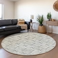 thumbnail image 1 of Addison Rugs Mayfield Washable Transitional Panel Ivory Round Rug, 8' x 8', 1 of 5