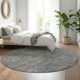 thumbnail image 1 of Addison Rugs Mayfield Washable Transitional Panel Khaki Round Rug, 8' x 8', 1 of 5