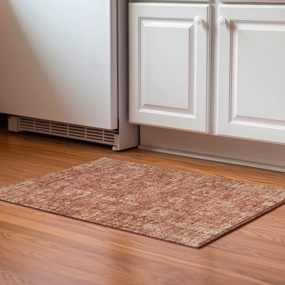 Addison Rugs Mayfield Washable Transitional Panel Paprika Rectangle Rug, 1'8" x 2'6"