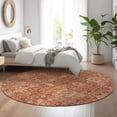 thumbnail image 1 of Addison Rugs Mayfield Washable Transitional Panel Paprika Round Rug, 8' x 8', 1 of 5