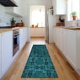 thumbnail image 1 of Addison Rugs Mayfield Washable Transitional Panel Teal Runner Rug, 2'3" x 7'6", 1 of 5
