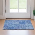 thumbnail image 1 of Addison Rugs Mayfield Washable Transitional Patchwork Denim Rectangle Rug, 1'8" x 2'6", 1 of 5