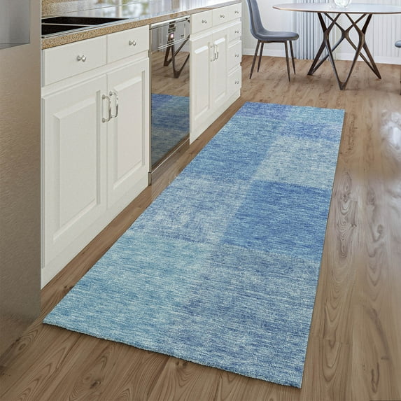Addison Rugs Mayfield Washable Transitional Patchwork Denim Runner Rug, 2'3" x 7'6"