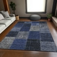 thumbnail image 1 of Addison Rugs Mayfield Washable Transitional Patchwork Navy Rectangle Rug, 3' x 5', 1 of 6
