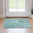 thumbnail image 1 of Addison Rugs Mayfield Washable Transitional Patchwork Teal Rectangle Rug, 1'8" x 2'6", 1 of 5