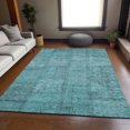 thumbnail image 1 of Addison Rugs Mayfield Washable Transitional Patchwork Teal Rectangle Rug, 2'6" x 3'10", 1 of 6