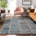thumbnail image 1 of Addison Rugs Mayfield Washable Transitional Patchwork Teal Rectangle Rug, 9' x 12', 1 of 6