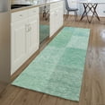 thumbnail image 1 of Addison Rugs Mayfield Washable Transitional Patchwork Teal Runner Rug, 2'3" x 7'6", 1 of 5