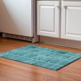 thumbnail image 1 of Addison Rugs Mayfield Washable Transitional Patchwork Turquoise Rectangle Rug, 1'8" x 2'6", 1 of 5