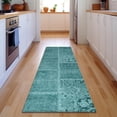 thumbnail image 1 of Addison Rugs Mayfield Washable Transitional Patchwork Turquoise Runner Rug, 2'3" x 7'6", 1 of 5