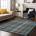 thumbnail image 1 of Addison Rugs Mayfield Washable Transitional Plaid Teal Rectangle Rug, 8' x 10', 1 of 6