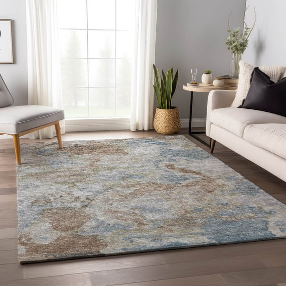 Addison Rugs Mayfield Washable Transitional Soft Abstract Moody Rectangle Rug, 9' x 12'