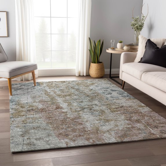 Addison Rugs Mayfield Washable Transitional Soft Abstract Multi Rectangle Rug, 10' x 14'