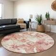 thumbnail image 1 of Addison Rugs Mayfield Washable Transitional Soft Abstract Pink Round Rug, 8' x 8', 1 of 5