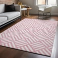 thumbnail image 1 of Addison Rugs Mayfield Washable Transitional Squares Pink Rectangle Rug, 3' x 5', 1 of 6