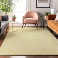thumbnail image 1 of Addison Rugs Mayfield Washable Transitional Squares Yellow Rectangle Rug, 5' x 7'6", 1 of 6