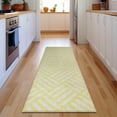 thumbnail image 1 of Addison Rugs Mayfield Washable Transitional Squares Yellow Runner Rug, 2'3" x 7'6", 1 of 5