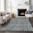 thumbnail image 1 of Addison Rugs Mayfield Washable Transitional Striped Charcoal Rectangle Rug, 9' x 12', 1 of 6