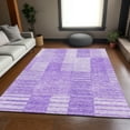 thumbnail image 1 of Addison Rugs Mayfield Washable Transitional Striped Lavender Rectangle Rug, 9' x 12', 1 of 6